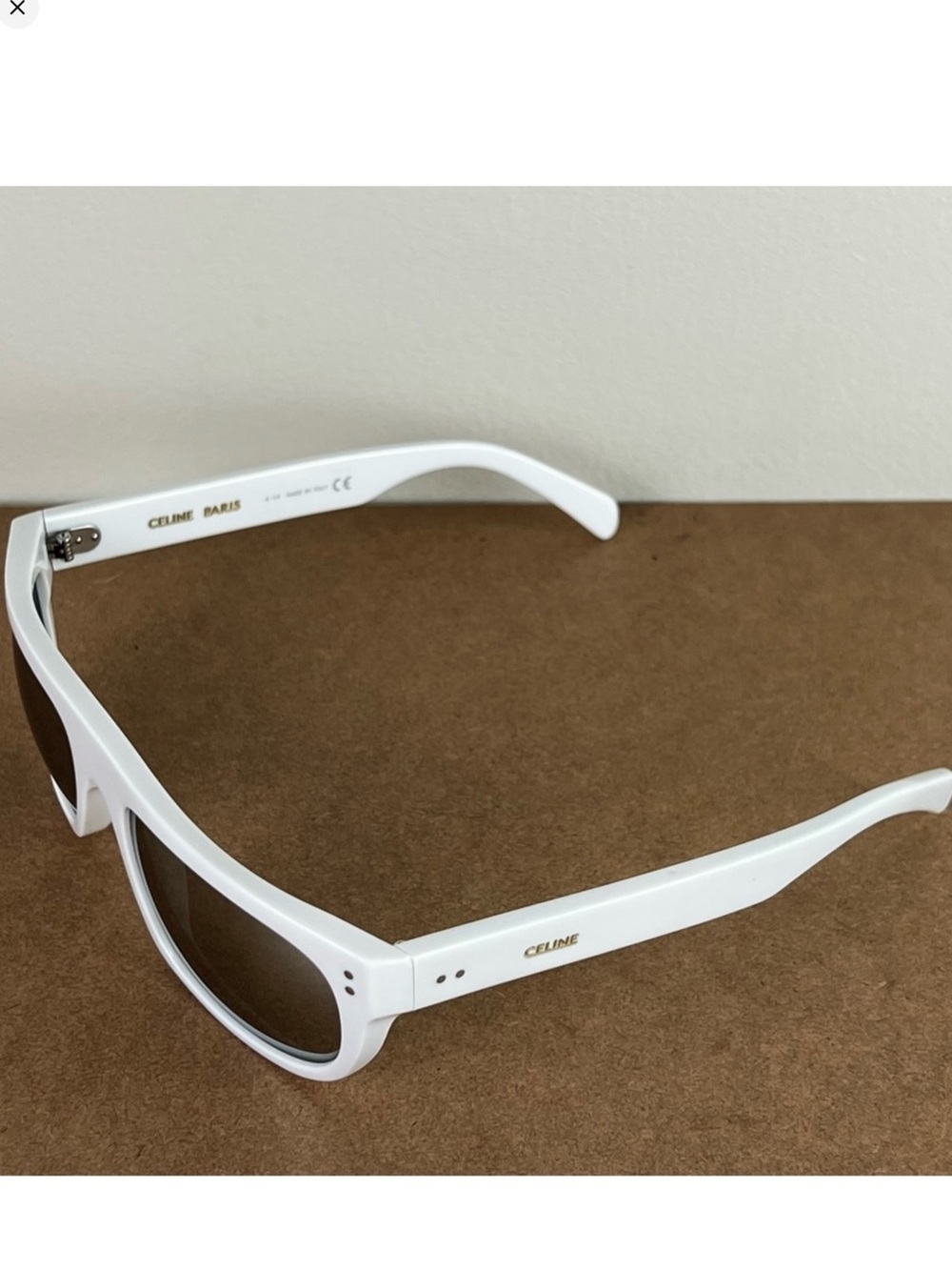 NEW CELINE WHITE MIRRORED SUNGLASSES - Picture 2 of 10